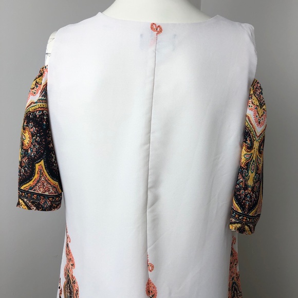 Luxology • Ivory Boho Print Cold Shoulder Dress 4 - Picture 9 of 12